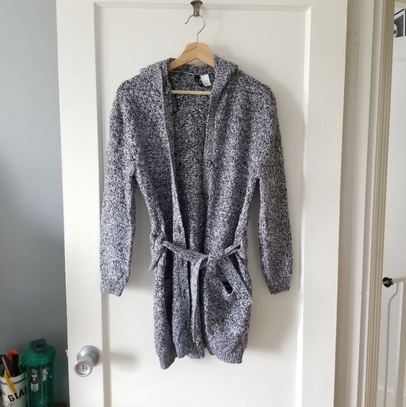 H&M Sweaters - Donating 10/4 -H&M Marled Hooded Cardigan size S